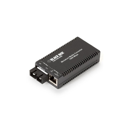 Black Box Gigabit Ethernet Media Converter - 1000-mbps Copper To 1000-mbps Singlemode Fiber, 1310nm, 10km, Sc, Gsa, Taa (LGC011A-R2)