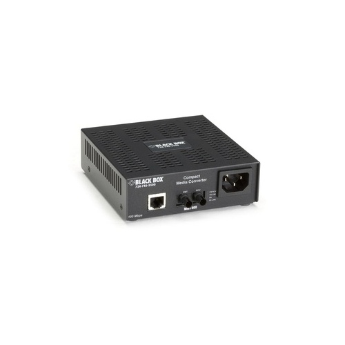 Black Box Fast Ethernet (100-mbps) Media Converter - 100-mbps Copper To 100-mbps Multimode Fiber, 1310nm, 2km, St, Gsa, Taa (LHC001A-R4)