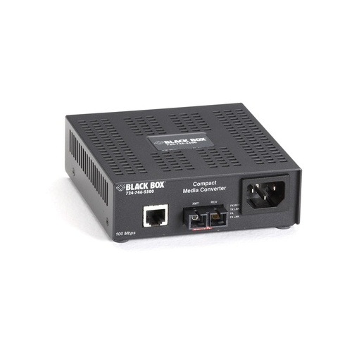 Black Box Fast Ethernet (100-mbps) Media Converter - 100-mbps Copper To 100-mbps Singlemode Fiber, 1310nm, 40km, Sc, Gsa, Taa (LHC006A-R4)