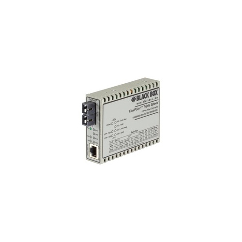 Black Box Gigabit Ethernet(1000-mbps)media Converter-10/100/1000-mbps Copper To 1000-mbps Multimode Fiber,850nm,550m,sc,gsa,taa (LMC1017A-MMSC)