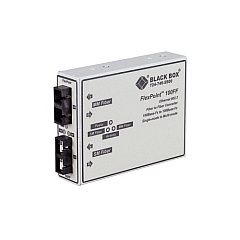 Black Box Fast Ethernet Mode Converter 100-mbps Multimode Fiber To 100-mbps Singlemode Fiber,1300nm,5km To 28km,(2)sc,gsa,taa (LMC250A)