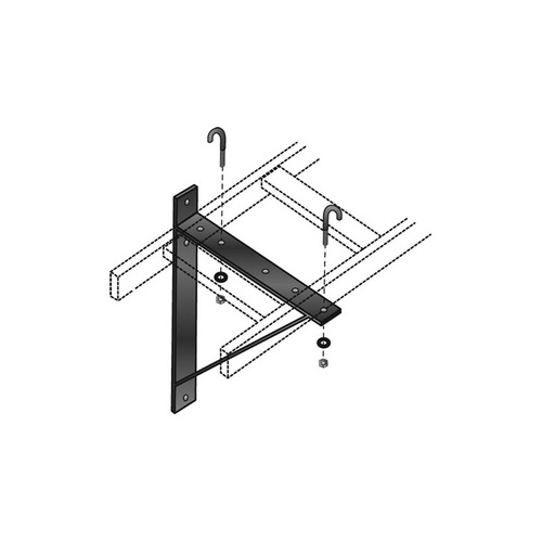 Black Box Ladder Rack Triangular Support Bracket - 12" Wide, Black, Gsa, Taa (RM654-R2)