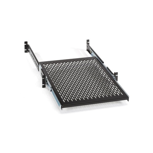 Black Box It Rackmount Vented Shelf - Sliding, 1u, 19", 24"d, 4-point Mounting, 50-lb. Capacity, Gsa, Taa (RMS1924S)