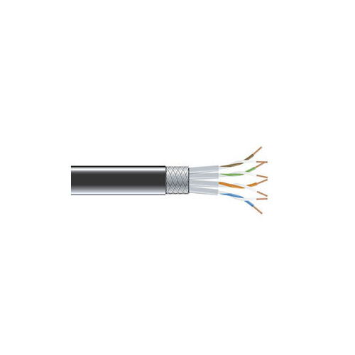 Black Box Cat6 250-mhz Stranded Ethernet Bulk Cable - Shielded (s/ftp), Cm Pvc, Black, 1000-ft. (304.8-m) Spool (EVNSL0272BK-1000)