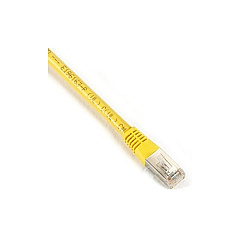 Black Box Cat6 400-mhz Molded Boot Solid Ethernet Patch Cable - Shielded (f/utp), Cm Pvc (rj45 M/m), Yellow, 25-ft. (7.6-m), Gsa (EVNSL0604MS-0025)