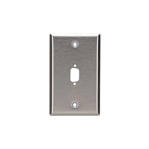 Black Box Wallplate - Stainless Steel, Db9, Single-gang, 1-port, Gsa, Taa (WP070)