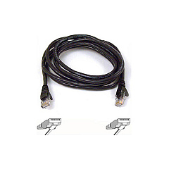 Belkin 7-foot Cat6 Black Cables, No Boots (A3L980-07-BLK)