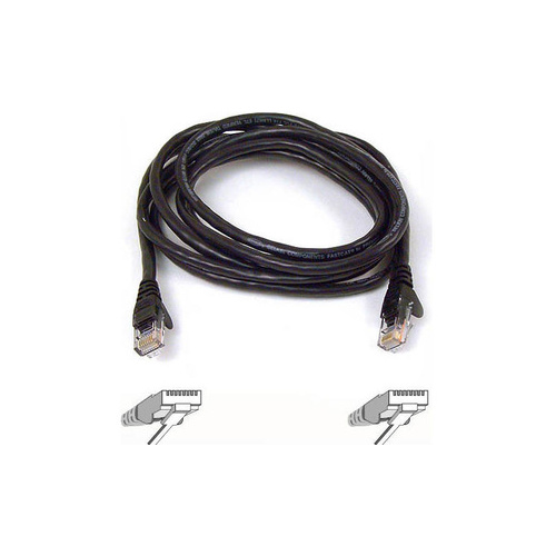 Belkin 7-foot Cat6 Black Cables, No Boots (A3L980-07-BLK)