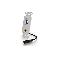 C2G Vga+3.5mm Audio Pass Thru Wall Plate Wht (37091) C2G Vga+3.5mm Audio Pass Thru Wall Plate Wht (37091)
