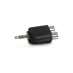 C2G 3.5mm Male To (2) Rca Female Adapter (40645) C2G 3.5mm Male To (2) Rca Female Adapter (40645)
