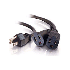 C2G 1-to-2 Power Cord Splitter Nema 5-15 M/m (29802) C2G 1-to-2 Power Cord Splitter Nema 5-15 M/m (29802)