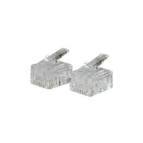 C2G Rj11 6x4 Mod Plug For Rnd Solid Cbl 25pk (27561)