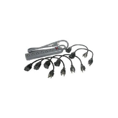 C2G 6-outlet Surge (6) 1ft Outlet Saver Kit (35549)