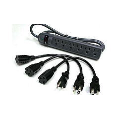 C2G Surge W/ 3 1ft Power Extension Cords (39995) C2G Surge W/ 3 1ft Power Extension Cords (39995)