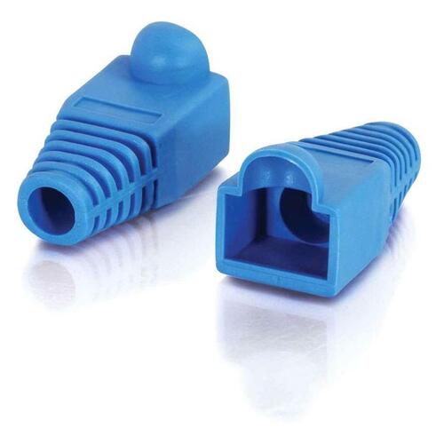 C2G Rj45 Plug Cover-6.0mm Blue-50 Pk (04757)