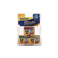 Brother Metallic Tape Blk/pnk/grn/slv 3/8in 6pk (ME793)