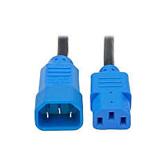 Tripp Lite 4ft Power Cord 18awg C14 To C13 Blue (P004004BL)