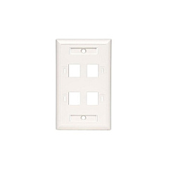 Tripp Lite 4-port Quad Outlet Keystone Wall Plate (N042-001-04-WH)