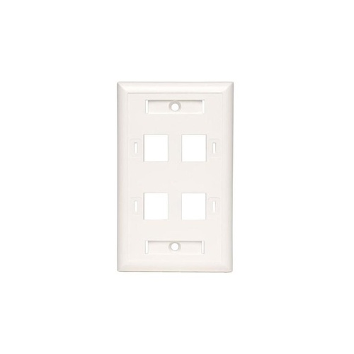 Tripp Lite 4-port Quad Outlet Keystone Wall Plate (N042-001-04-WH)