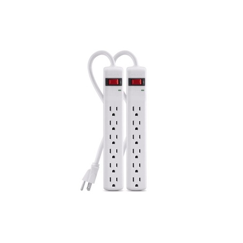Belkin 6-outlet Surge Protector With 2 Ft. Cord (F5C048-2)