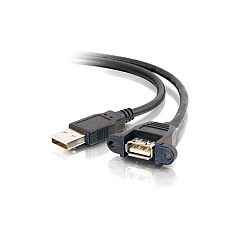 C2G 1ft. Usb 2.0 Am To Af Panel Mount Cable (28061) C2G 1ft. Usb 2.0 Am To Af Panel Mount Cable (28061)