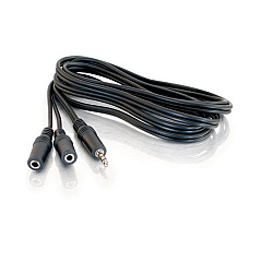 C2G 6ft 3.5mm Male To (2) 3.5mm Female Y (40427) C2G 6ft 3.5mm Male To (2) 3.5mm Female Y (40427)