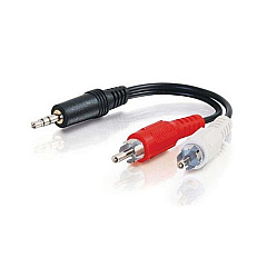 C2G 3ft 3.5mm Stereo M To (2) Rca Male (39942) C2G 3ft 3.5mm Stereo M To (2) Rca Male (39942)