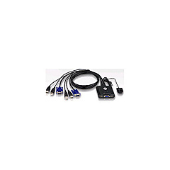 Aten 2-port Usb Kvm With 2 Bonded Cables (CS22U) Aten 2-port Usb Kvm With 2 Bonded Cables (CS22U)