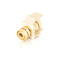C2G Snap-in Red Banana Jack Keystone Ivory (28740) C2G Snap-in Red Banana Jack Keystone Ivory (28740)