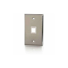 C2G 1 Port Single Gang Face Plate Stainless (37093) C2G 1 Port Single Gang Face Plate Stainless (37093)