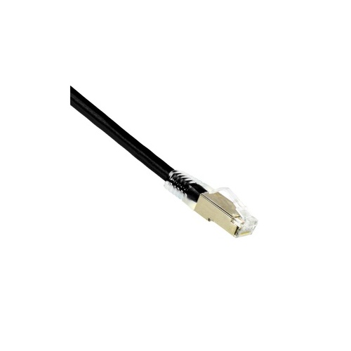 Weltron 3ft Black Booted Cat6a Stp Patch Cable (90C6ABS3BK)