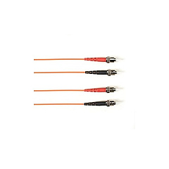 Black Box Om1 62.5/125 Multimode Fiber Optic Patch Cable - Ofnr Pvc, St To St, Orange, 1-m (3.2-ft.), Gsa, Taa (R62001MSTSTOR)