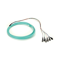 Black Box Om3 50-micron Multimode Fiber Optic Pigtail - 12-strand, Ofnr, Pvc, Lc, Aqua, 3-m (9.6-ft.) (FOPT50M3-LC-12AQ-3) Black Box Om3 50-micron Multimode Fiber Optic Pigtail - 12-strand, Ofnr, Pvc, Lc, Aqua, 3-m (9.6-ft.) (FOPT50M3-LC-12AQ-3)