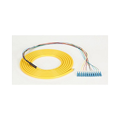 Black Box Os2 9-micron Single-mode Fiber Optic Pigtail - 12-strand, Ofnr, Pvc, Lc, Yellow, 3-m (9.6-ft.) (FOPT50S1-LC-12YL-3)