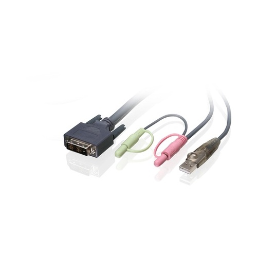 Iogear 10ft(3m) Single Link Dvi-d Usb Kvm Cable (G2L7D03U)