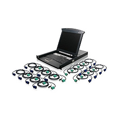 Iogear 16 Port Lcd Kvm Switch With Cables (GCL1816KITU)