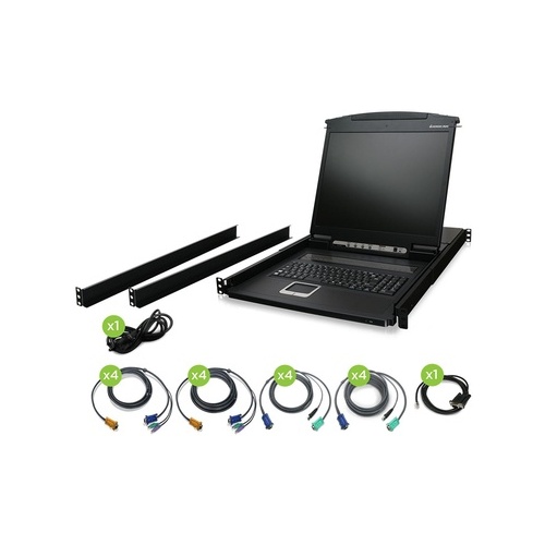 Iogear 16port 19 Lcd Kvm Kit Ps2 Usb (GCL1916KIT)