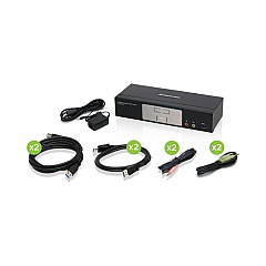 Iogear 2-port Displayport1.2 Kvmp W/usb3.1 Hub (GCS1932)