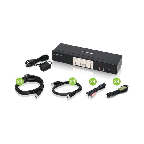 Iogear 4-port Displayport1.2 Kvmp W/usb3.1 Hub (GCS1934)