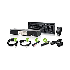 Iogear 4-port Displayport 1.2 Kvmp With Wirel (GCS1934KM)
