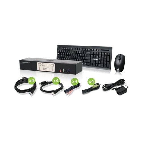 Iogear 4-port Displayport 1.2 Kvmp With Wirel (GCS1934KM)