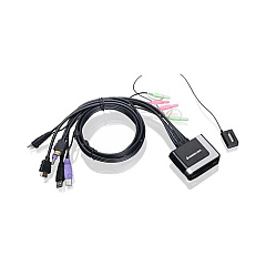 Iogear 2-port Hd Cable Kvm Switch With Audio (GCS62HU)