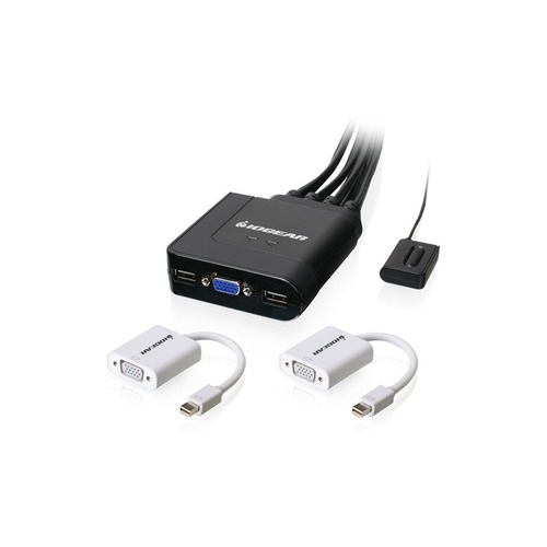 Iogear 2-port Cable Vga Kvm With Mini Display (GCS72MDPKIT)