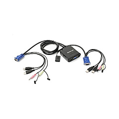 Iogear 2-port Usbcablekvmswitchwithaudioandmic (GCS72U)