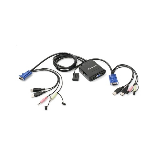 Iogear 2-port Usbcablekvmswitchwithaudioandmic (GCS72U)