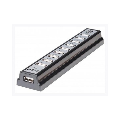 Manhattan - Strategic 10-port Usb 2.0 Hub W/ac (161572)