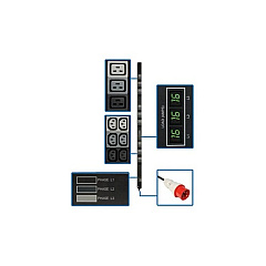 Tripp Lite Pdu 3ph Metered 16/20a C13/c19 Iec-309 (PDU3XMV6G20)
