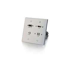 C2G Hdmi Vga 3.5mm+usb 2gang Wall Plate (39703) C2G Hdmi Vga 3.5mm+usb 2gang Wall Plate (39703)