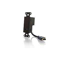 C2G Hdmi Pass Through Wall Plate - Black (41045) C2G Hdmi Pass Through Wall Plate - Black (41045)