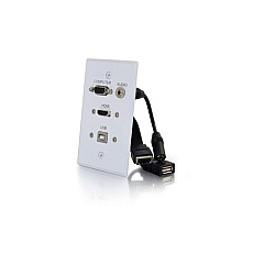 C2G Hdmi Vga 3.5mm+usb 1gang Wall Plate (39706) C2G Hdmi Vga 3.5mm+usb 1gang Wall Plate (39706)